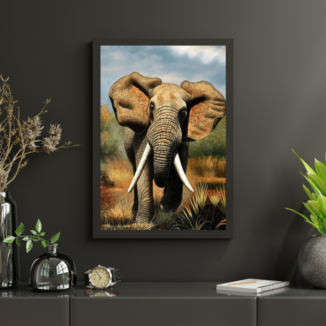 Diamantmaleri Løbende Elefant - SEOS Shop ®
