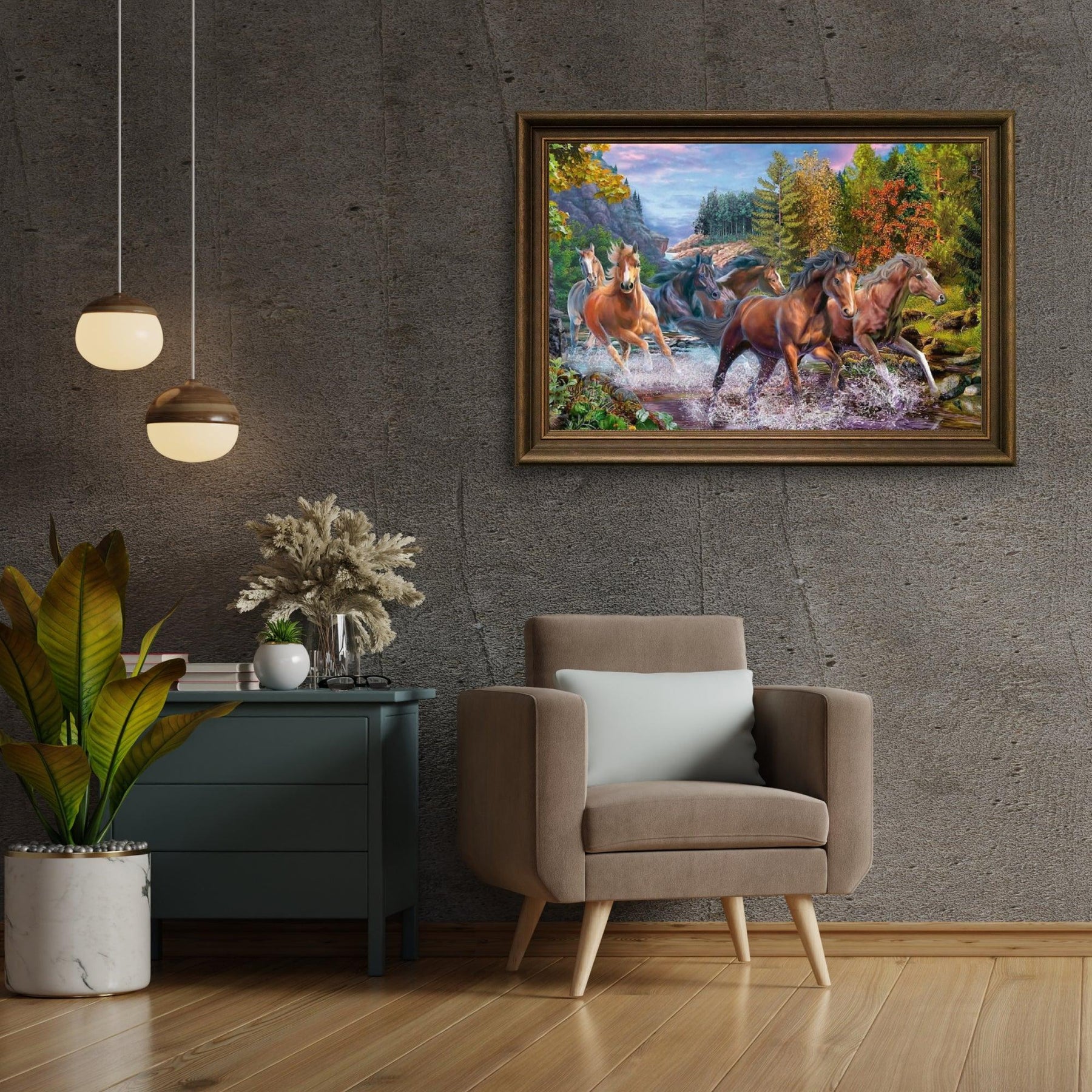 Diamantmaling Løbende Heste - SEOS Shop ®