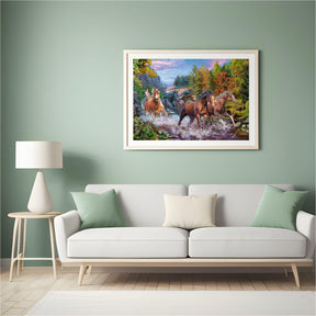 Diamantmaling Løbende Heste - SEOS Shop ®