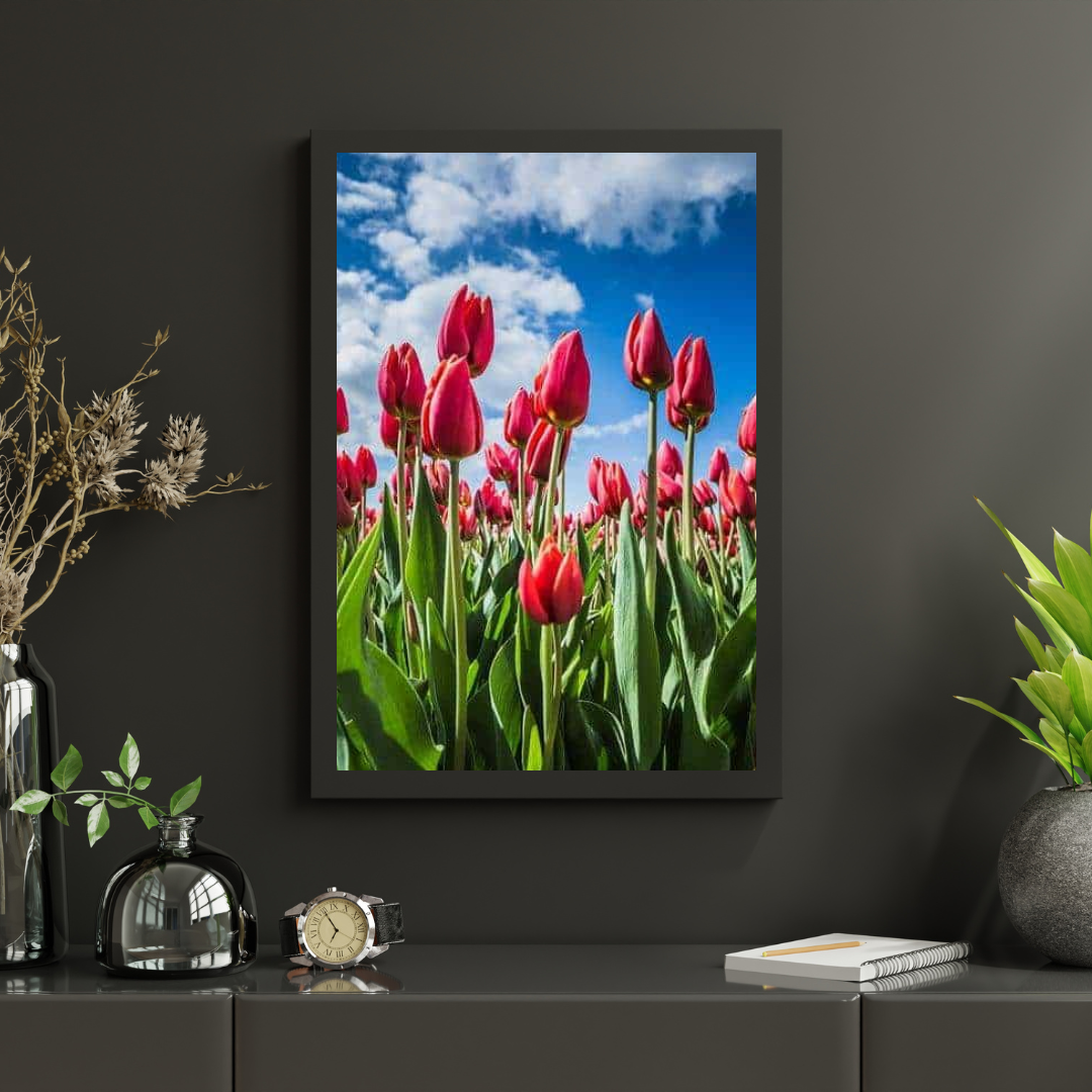 Diamantmaling Røde Tulipaner - SEOS Shop ®