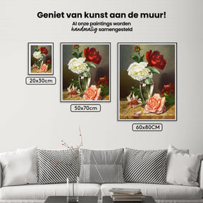 Diamantmaling af roser i en glasvase - SEOS Shop ®