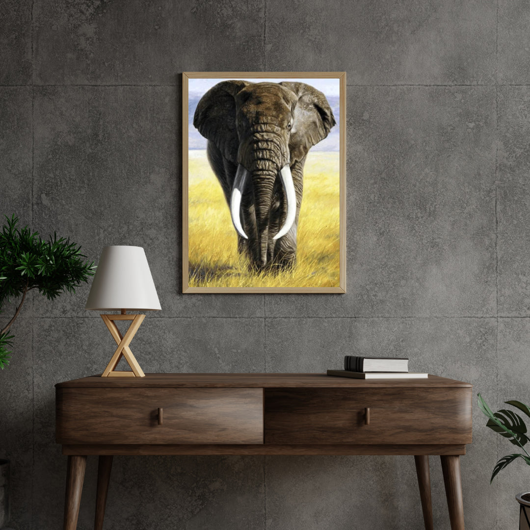 Diamantmaling Safarielefant med stødtænder - SEOS Shop ®