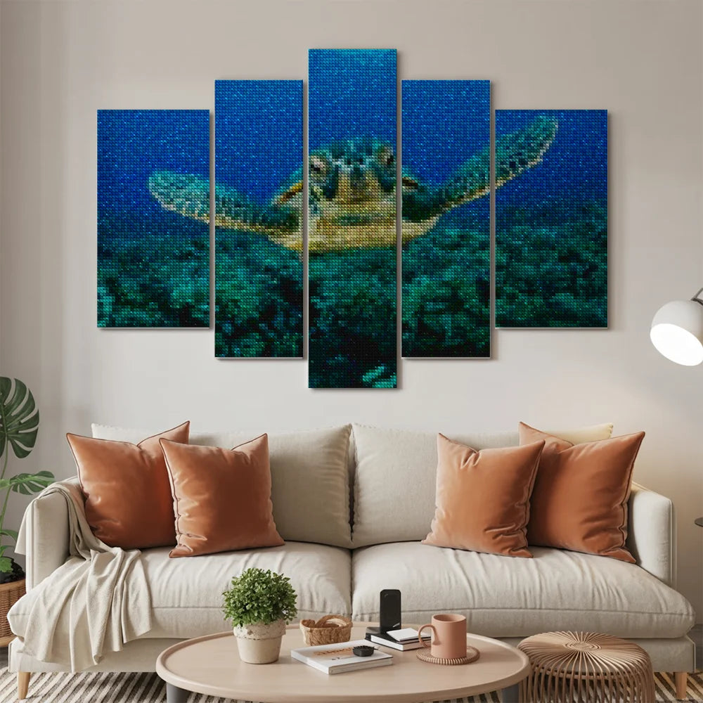 Diamantmaling Skildpadde i havet 5-delt - SEOS Shop ®