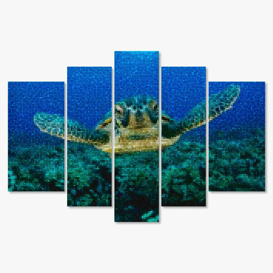 Diamantmaling Skildpadde i havet 5-delt - SEOS Shop ®