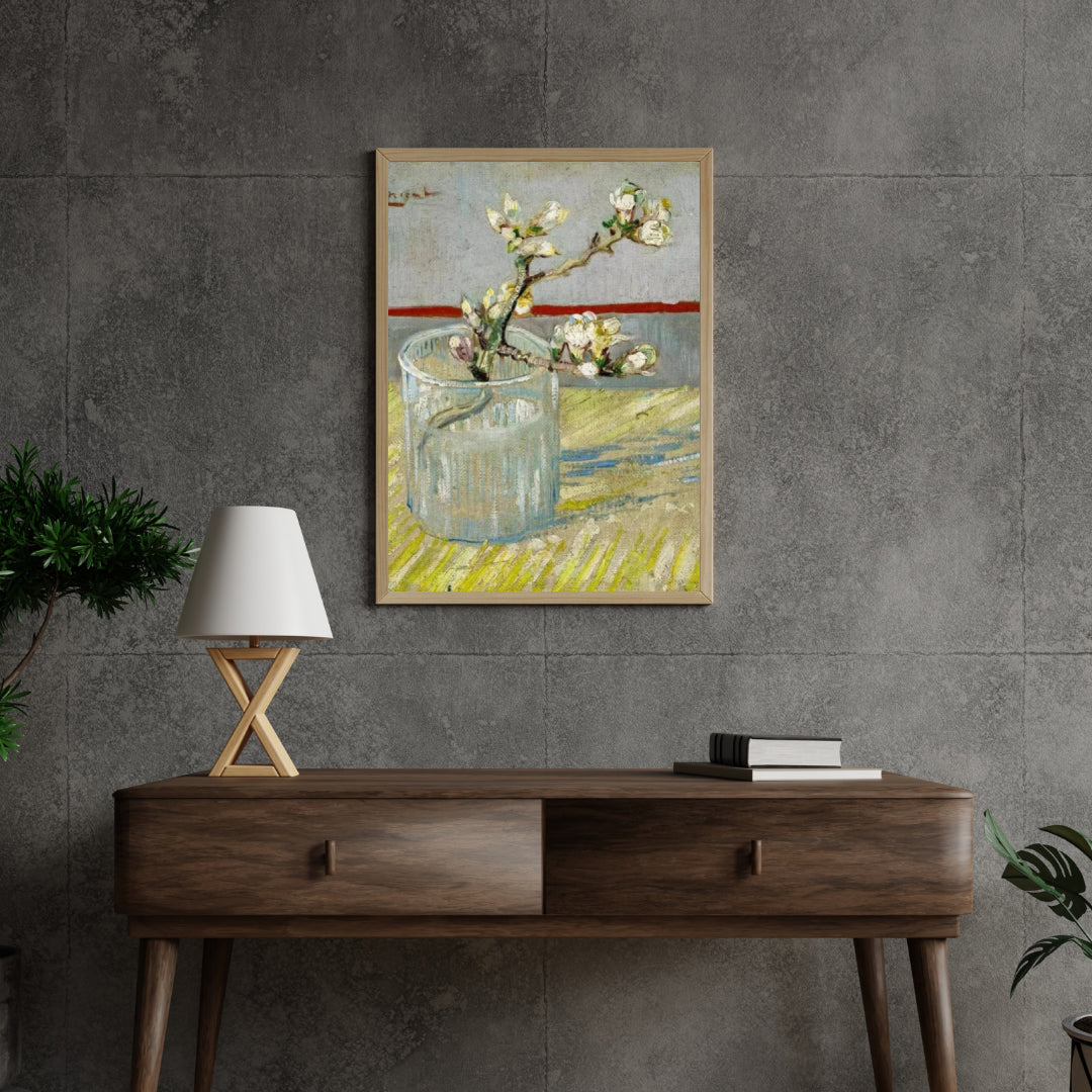 Diamantmaling Gren af blomstrende mandel i et glas - SEOS Shop ®