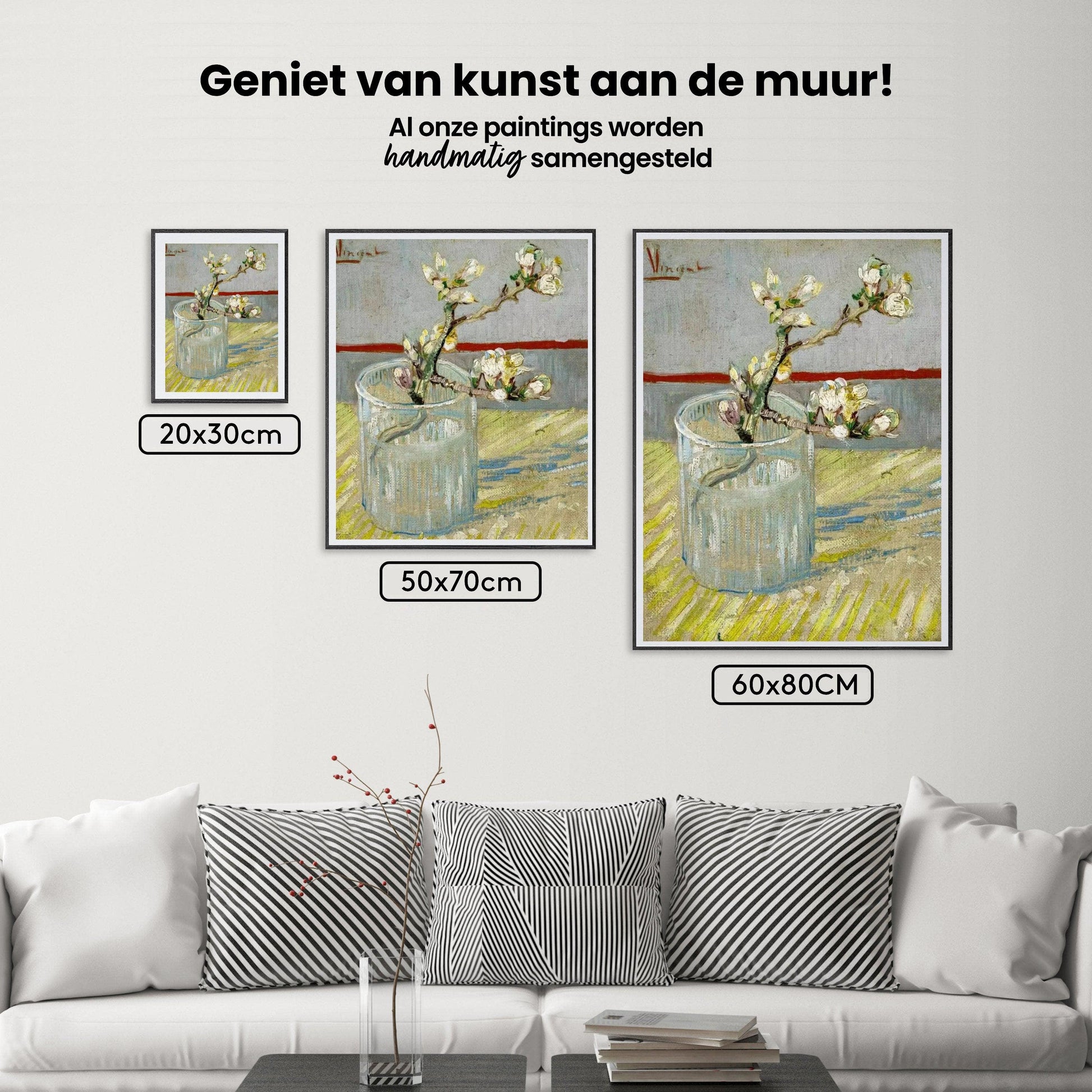 Diamantmaling Gren af blomstrende mandel i et glas - SEOS Shop ®