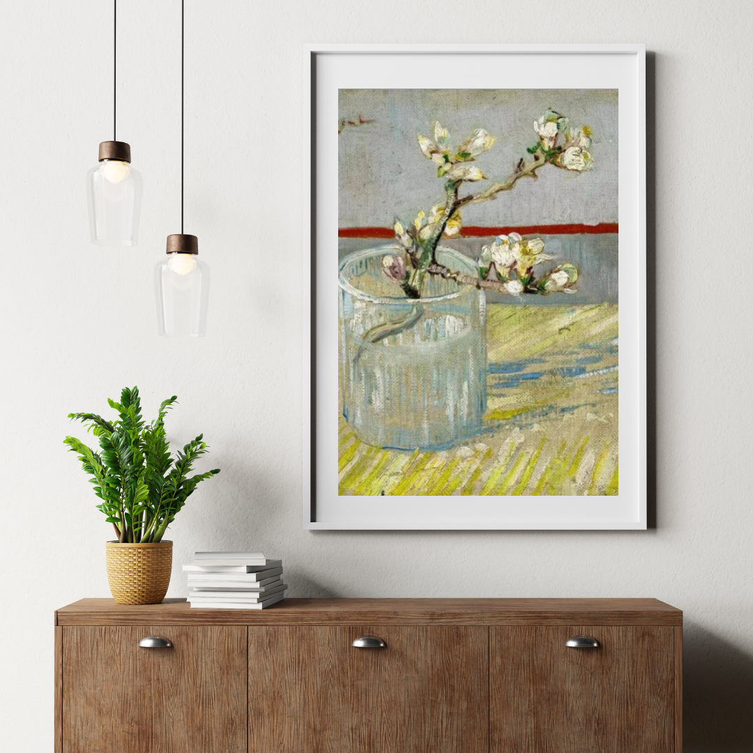 Diamantmaling Gren af blomstrende mandel i et glas - SEOS Shop ®