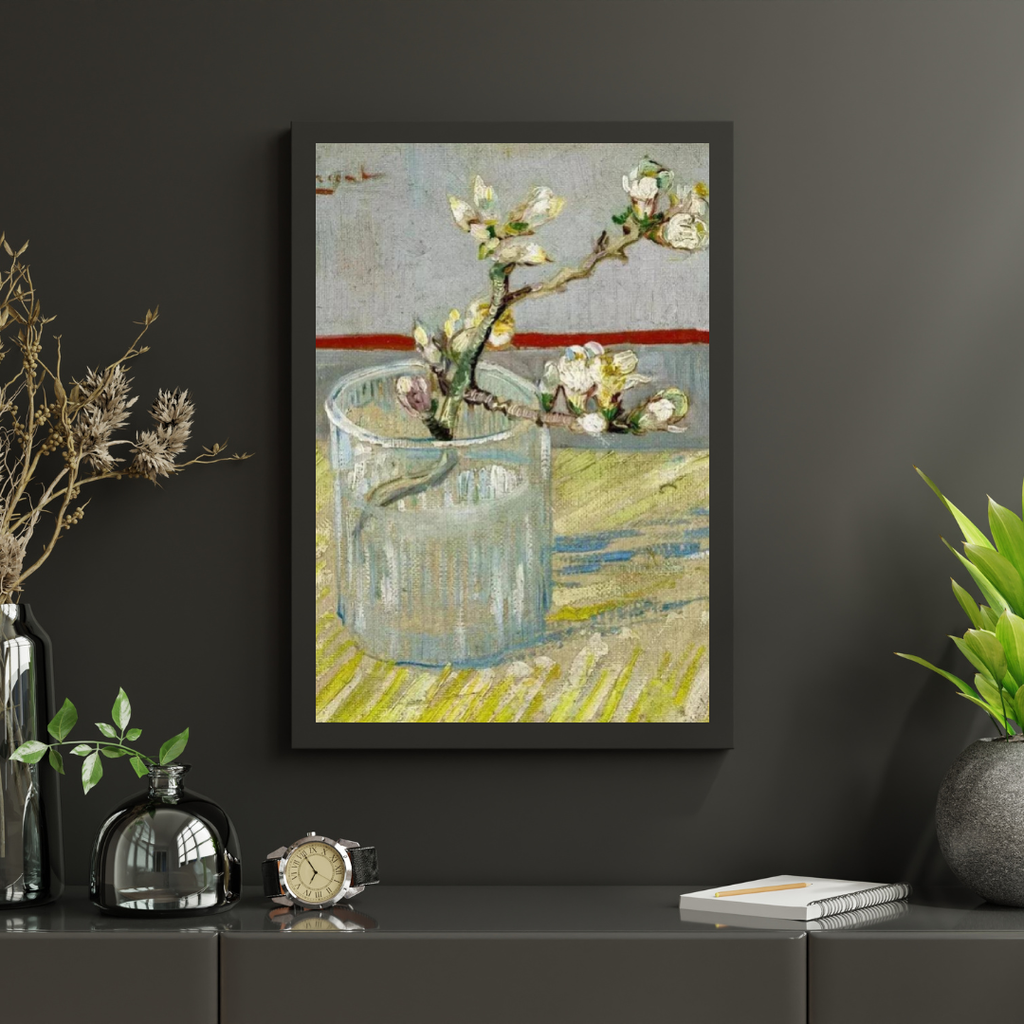 Diamantmaling Gren af blomstrende mandel i et glas - SEOS Shop ®