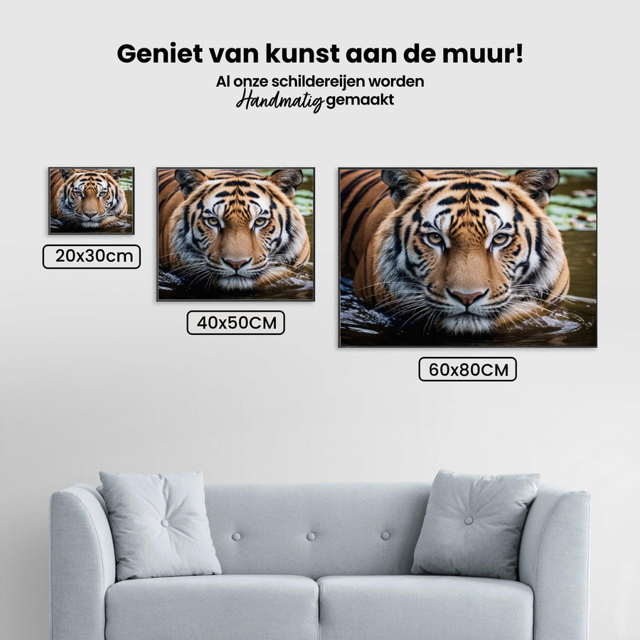 Diamantmaling Tiger i vandet - SEOS Shop ®