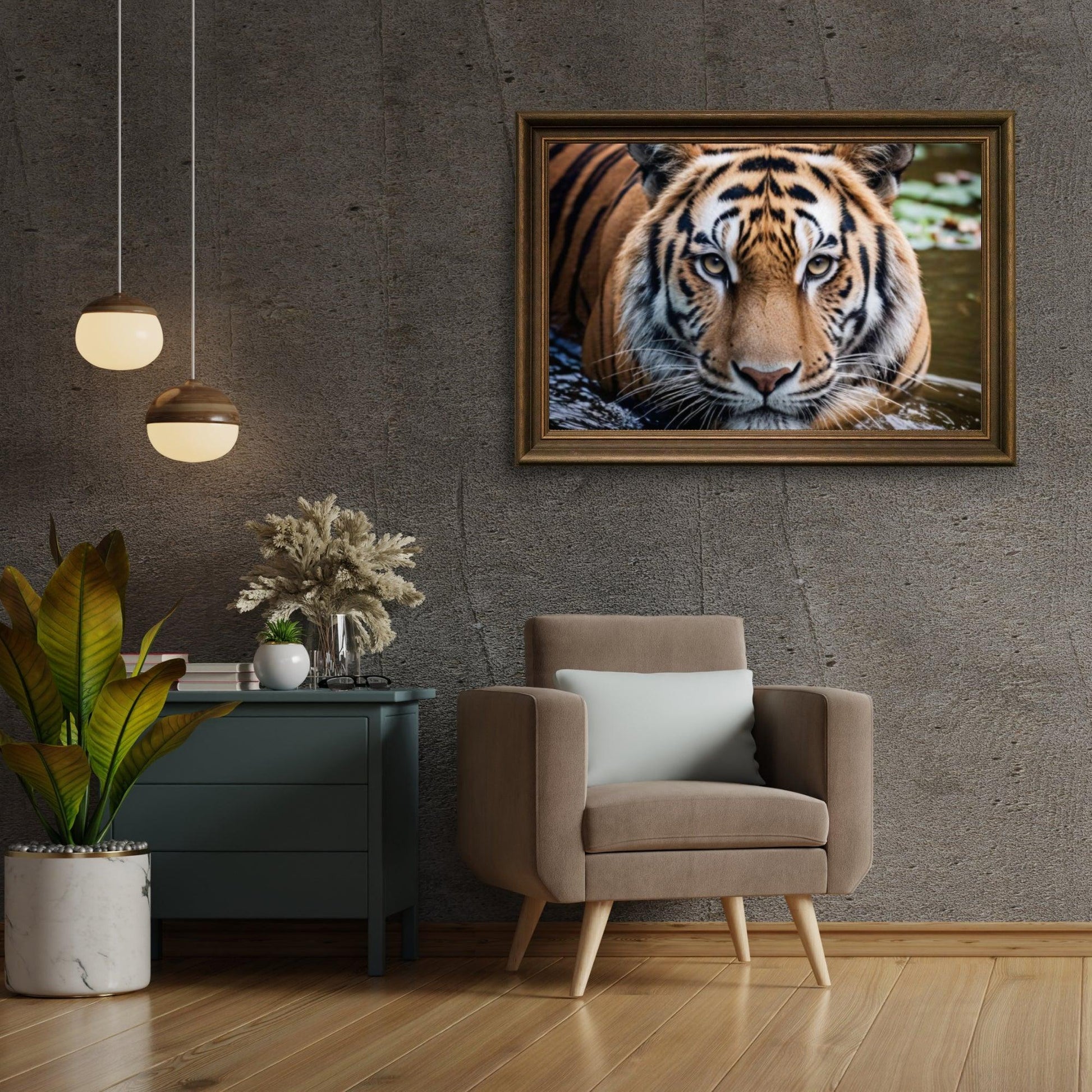 Diamantmaling Tiger i vandet - SEOS Shop ®