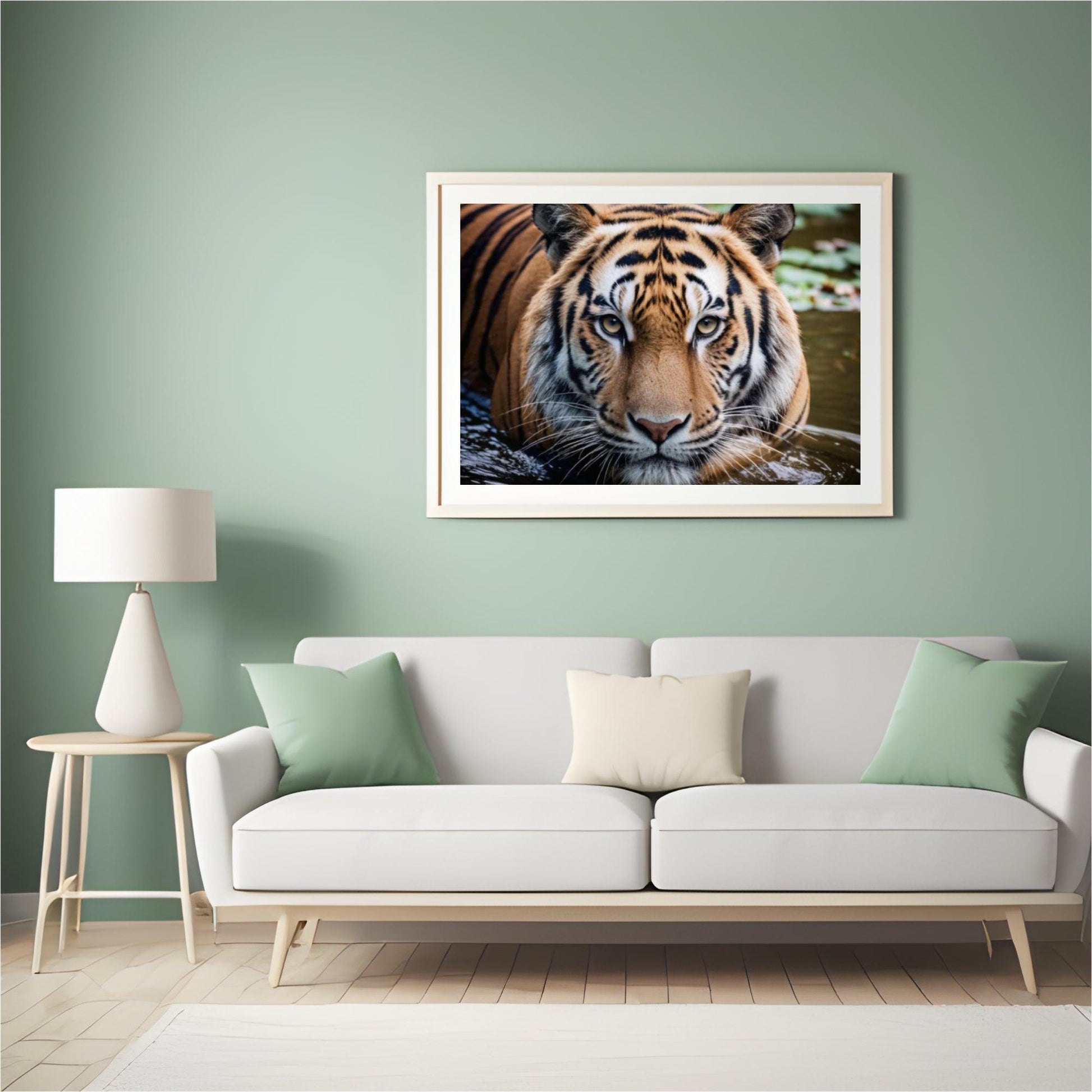 Diamantmaling Tiger i vandet - SEOS Shop ®