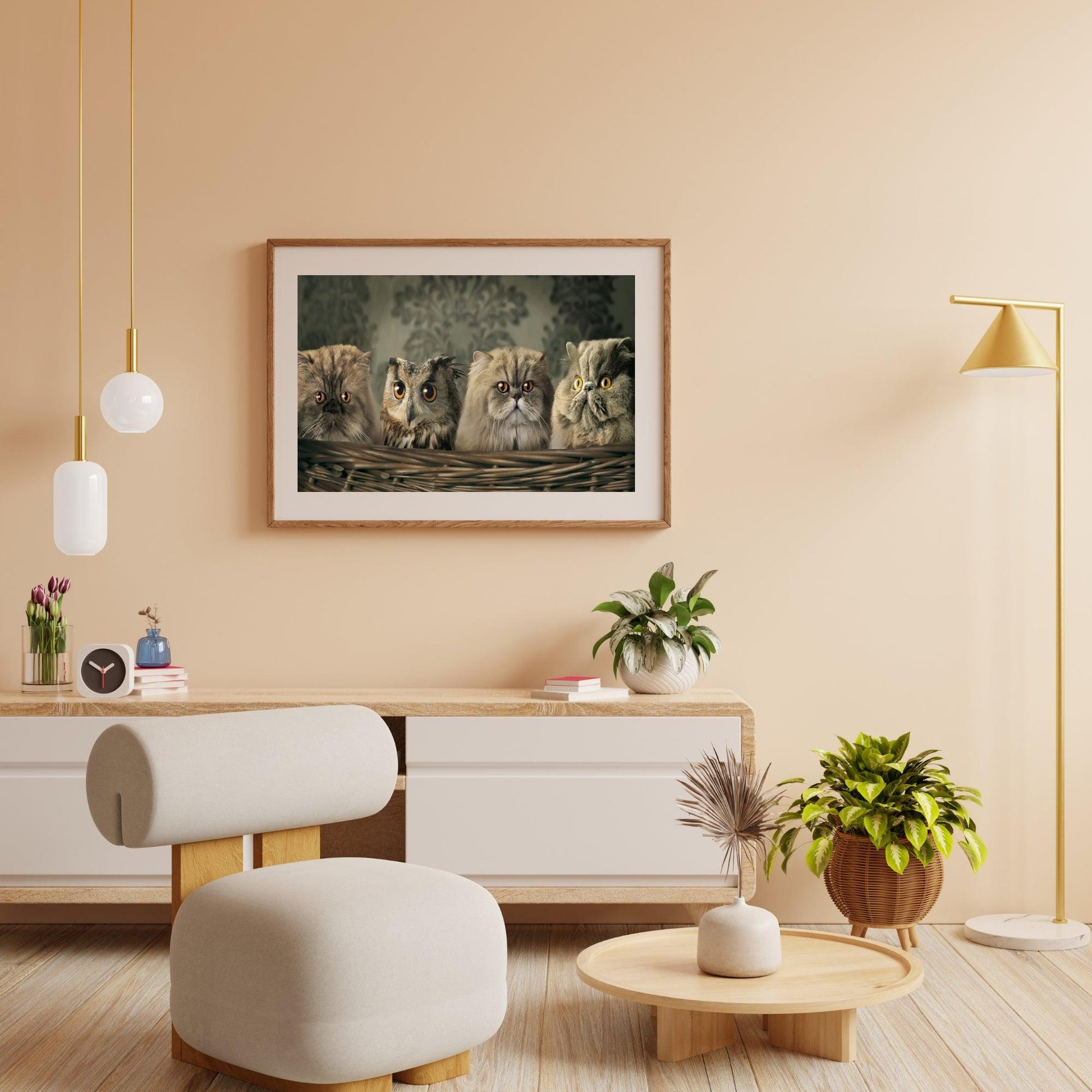 Diamantmaling Ugle og katte i kurv - SEOS Shop ®