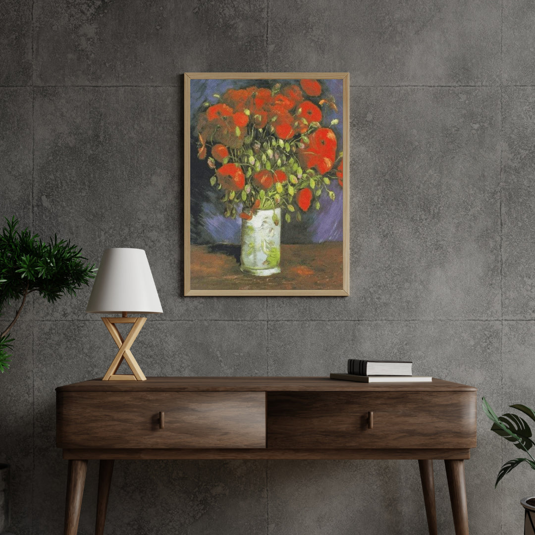 Diamantmalingvase med røde valmuer - SEOS Shop ®