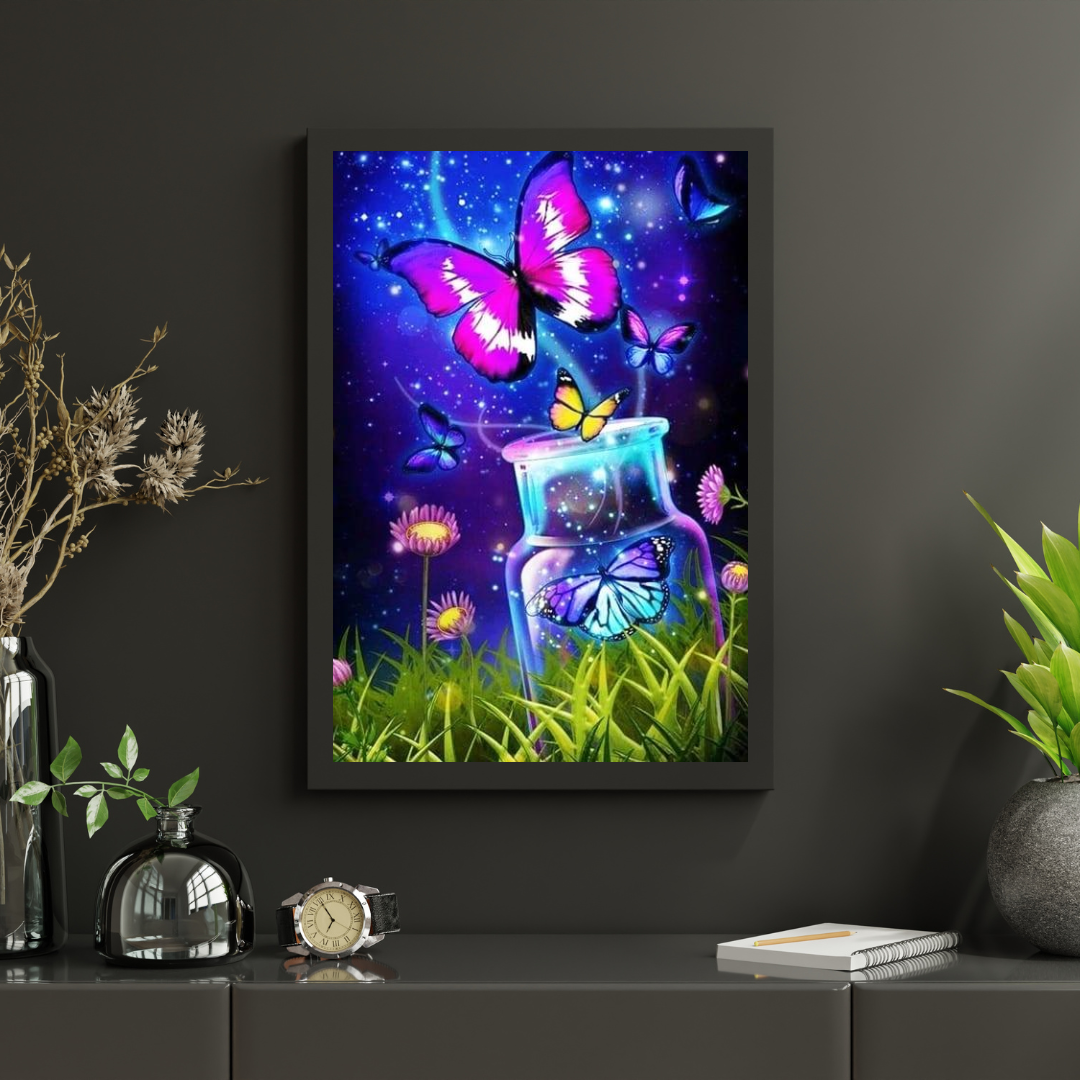 Diamantmaling Sommerfugle i potte - SEOS Shop ®