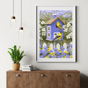 Diamantmaling Fugl i blomsterhave - SEOS Shop ®