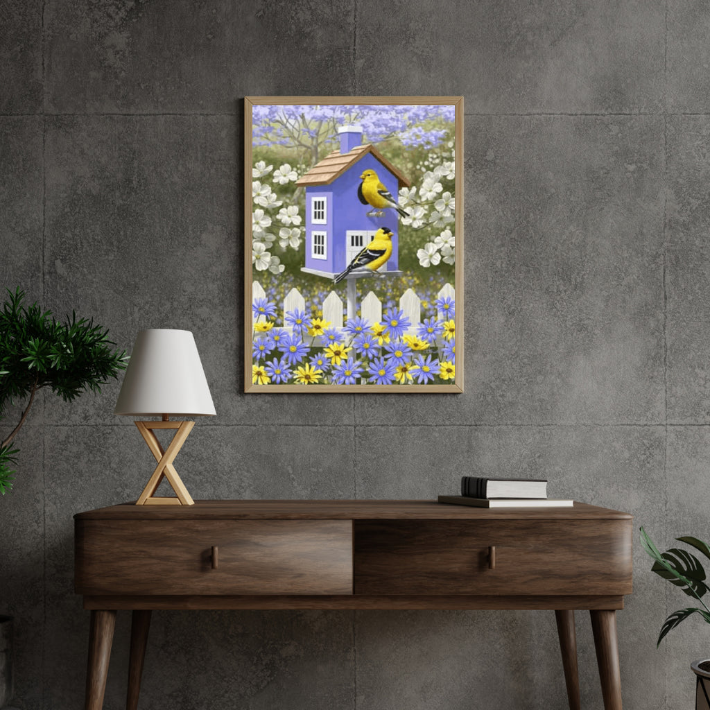 Diamantmaling Fugl i blomsterhave - SEOS Shop ®