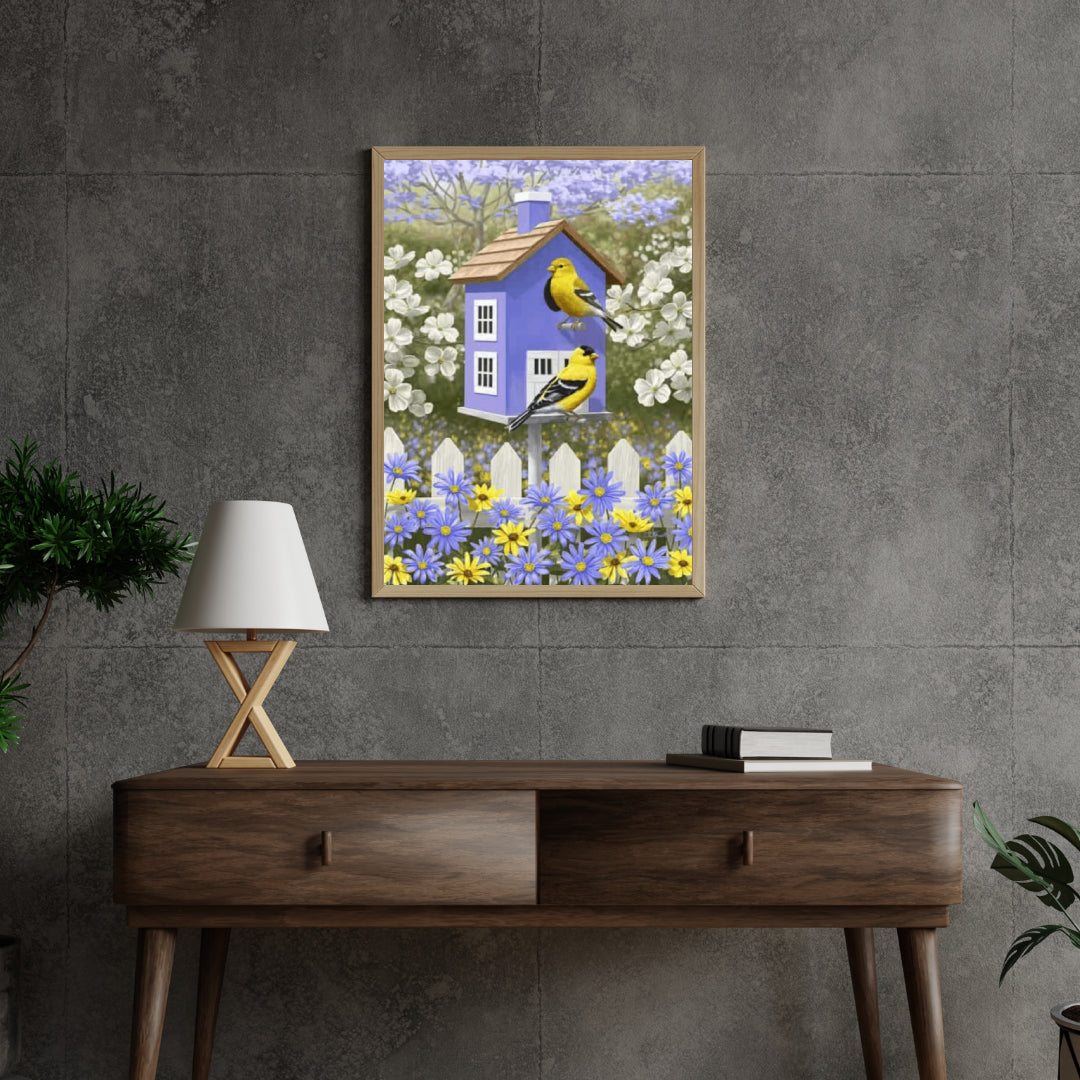 Diamantmaling Fugl i blomsterhave - SEOS Shop ®