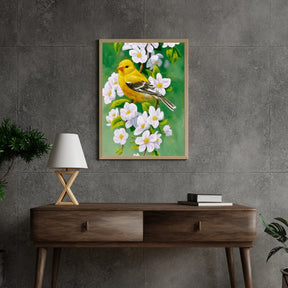 Diamantmaling Fugl med Blomst - SEOS Shop ®