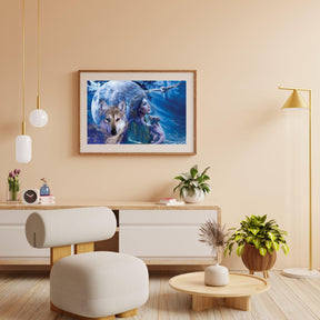 Diamantmaling Kvinde med Ulv og Ugle - SEOS Shop®