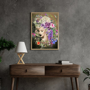 Diamantmaleri Kvinder med blomst og kolibri - SEOS Shop ®