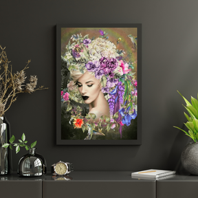 Diamantmaleri Kvinder med blomst og kolibri - SEOS Shop ®