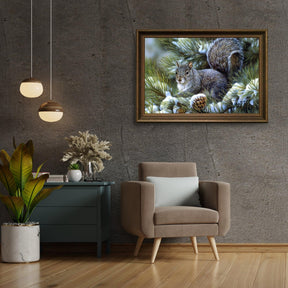 Diamantmaleri Vinter Sød Egern - SEOS Shop ®