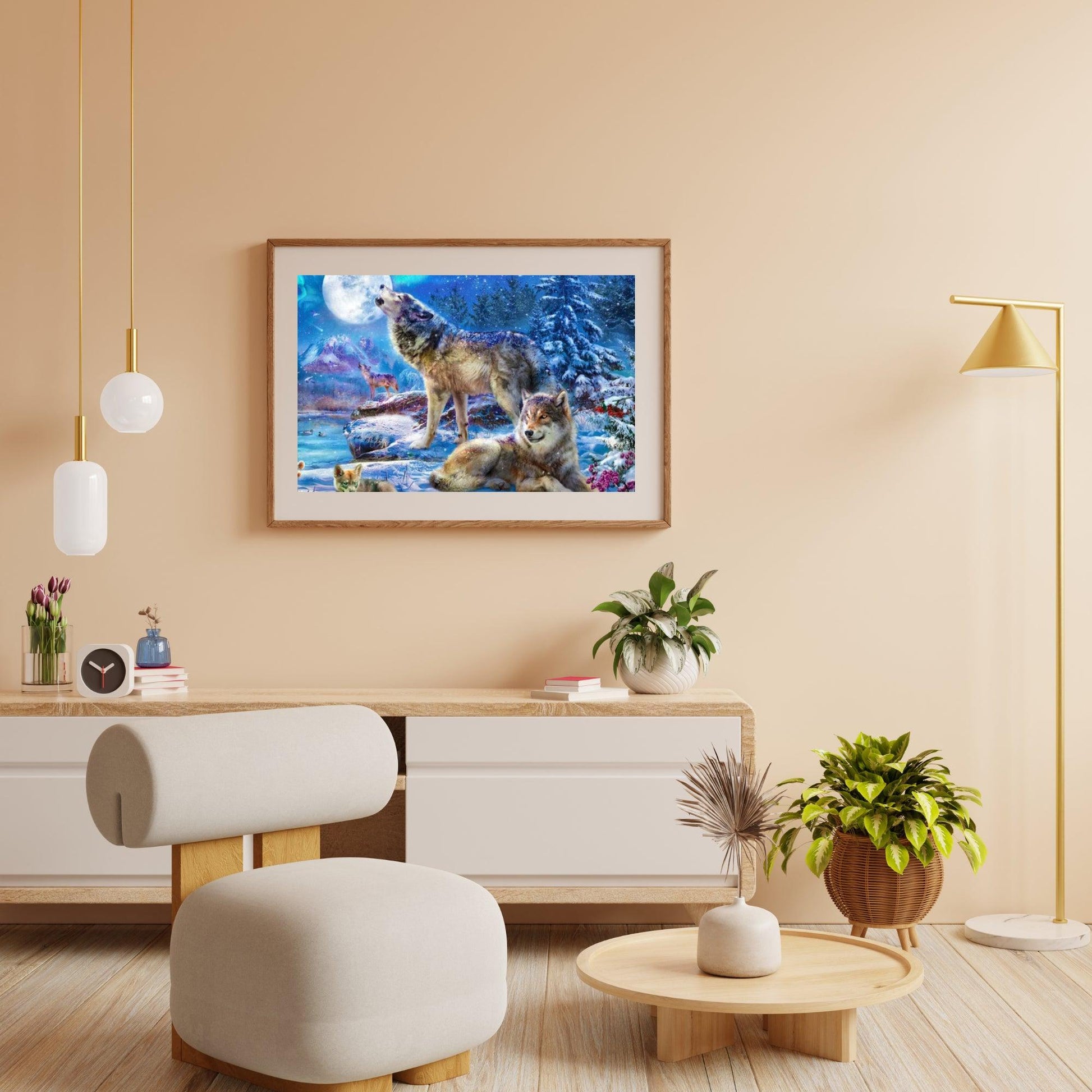 Diamantmaleri Vinterulv og Hyl - SEOS Shop ®
