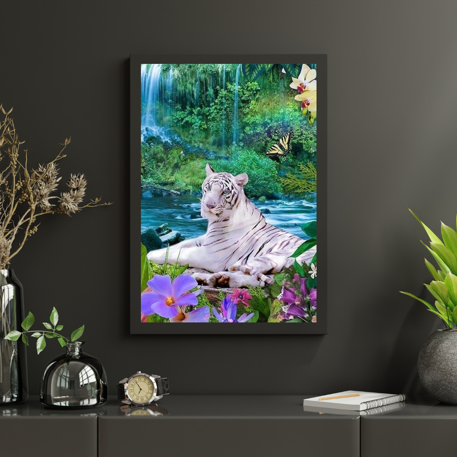 Diamantmaleri Hvid Tiger - SEOS Shop ®