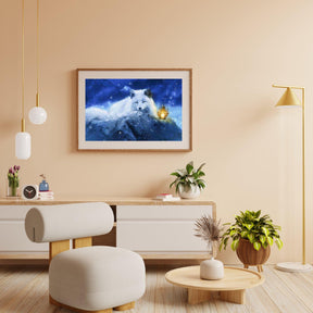 Diamantmaleri Hvid Ræv med Lampe – SEOS Shop ®