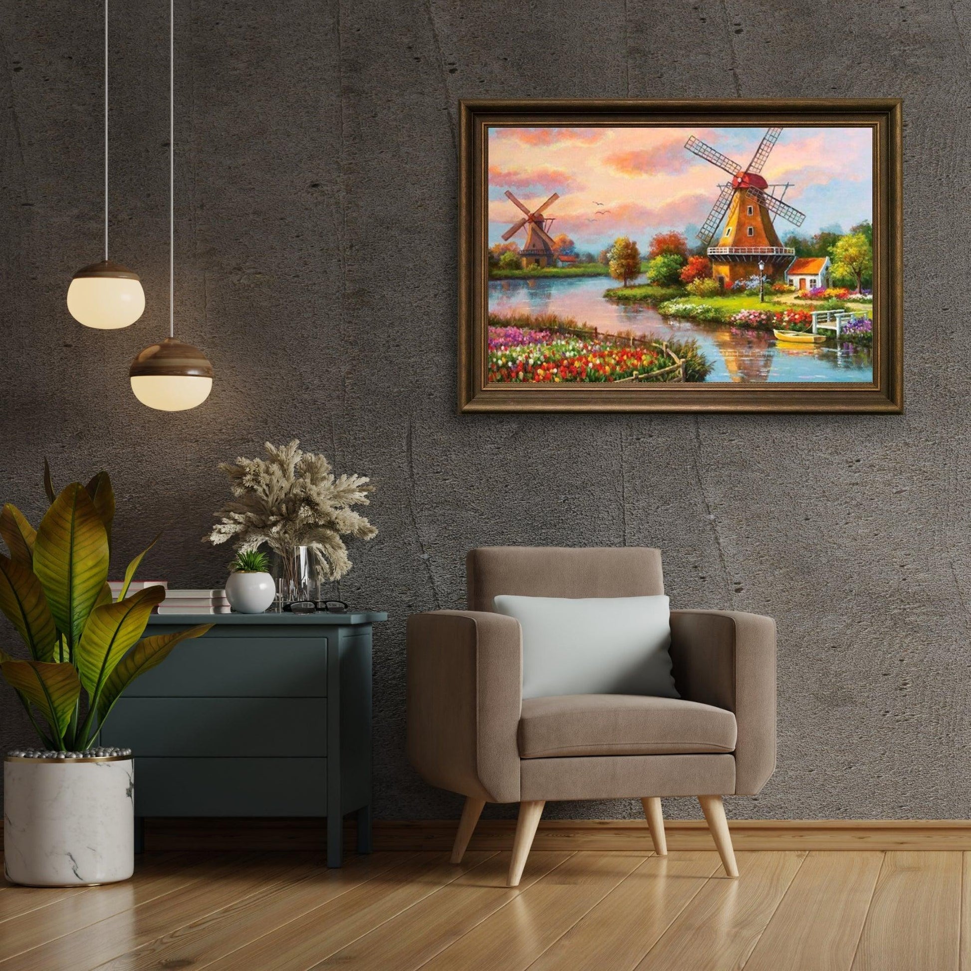 Diamantmaleri Zaanse Schans med vindmølle – SEOS Shop ®