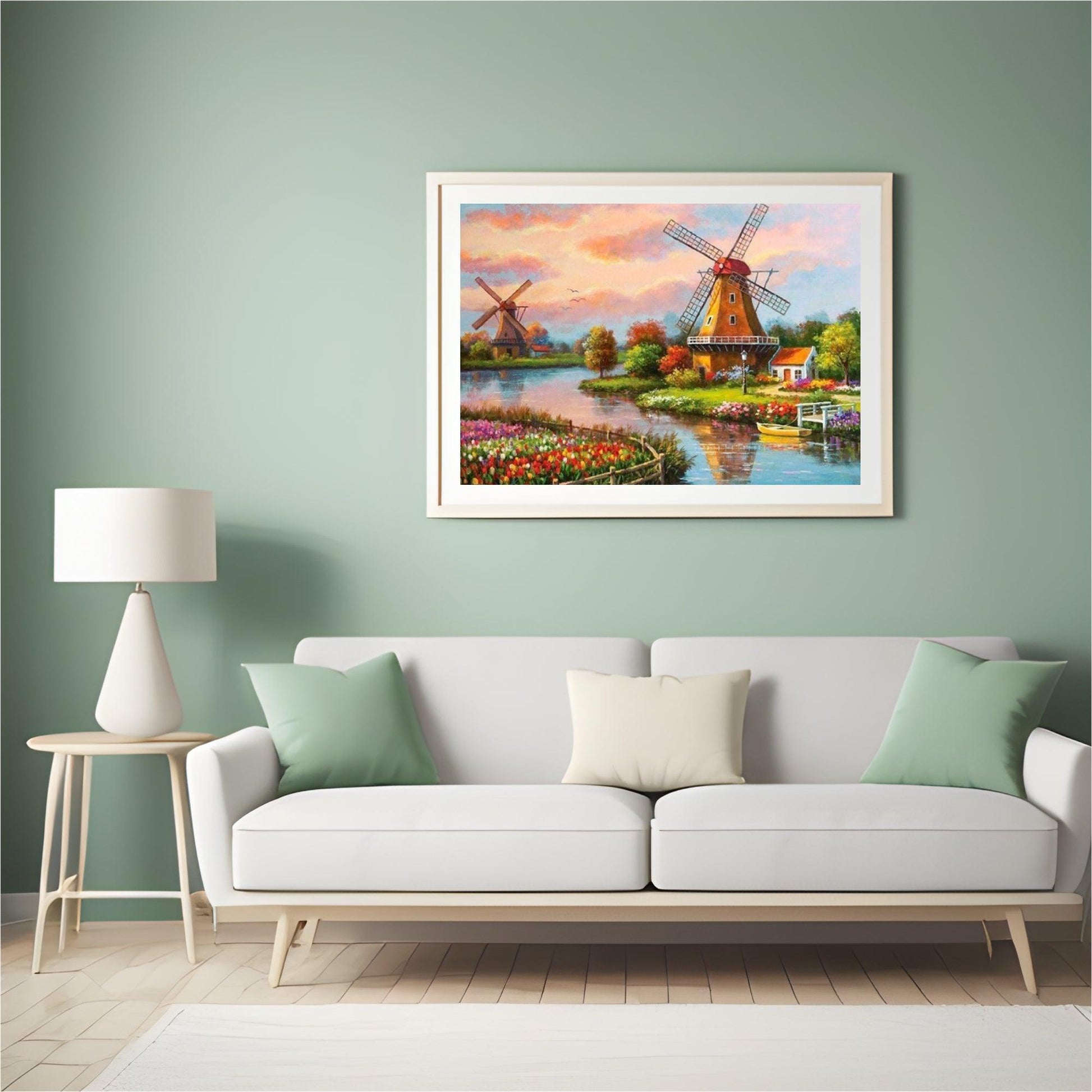 Diamantmaleri Zaanse Schans med vindmølle – SEOS Shop ®