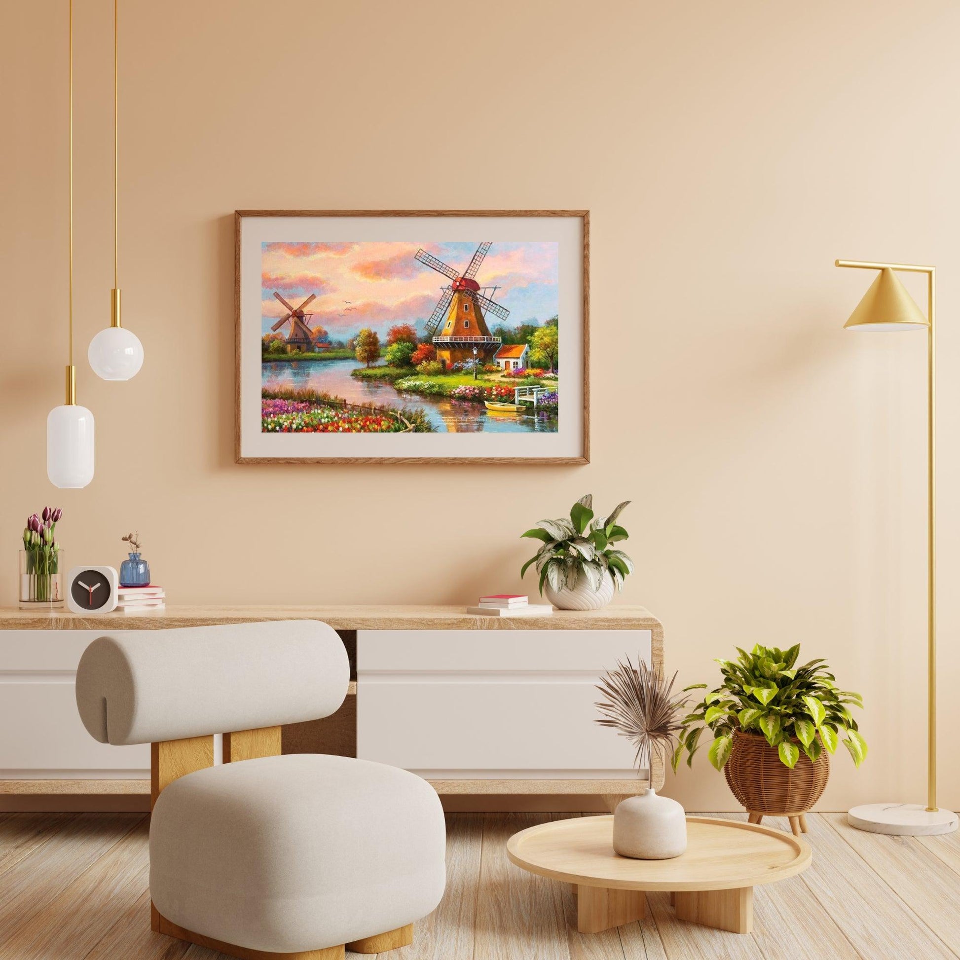 Diamantmaleri Zaanse Schans med vindmølle – SEOS Shop ®