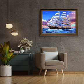 Diamantmaling Sejlbåd - SEOS Shop ®