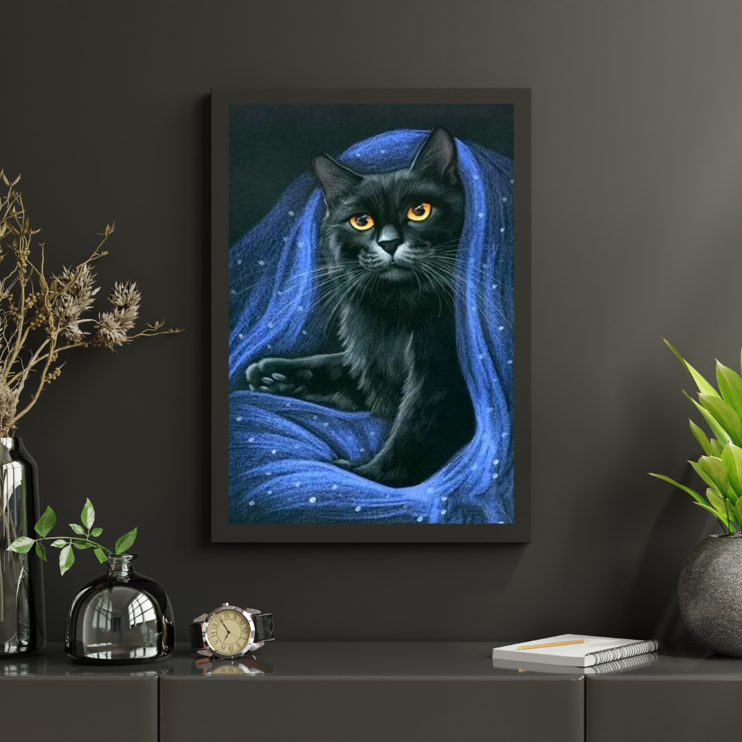 Diamantmaleri Sort Kat - SEOS Shop ®