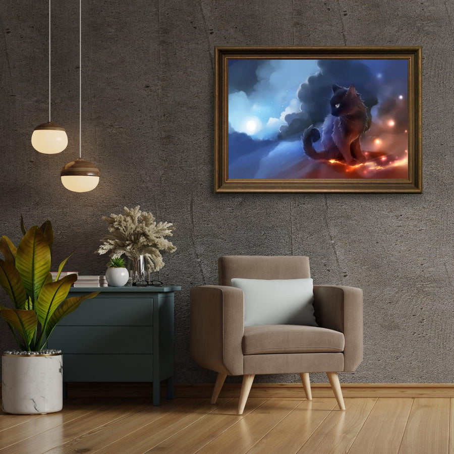 Diamantmaleri Sort Kat med Vulkan - SEOS Shop ®