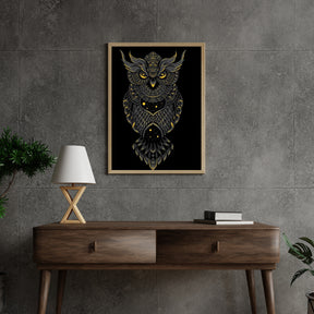 Diamantmaleri Sort og Gul Ugle - SEOS Shop ®