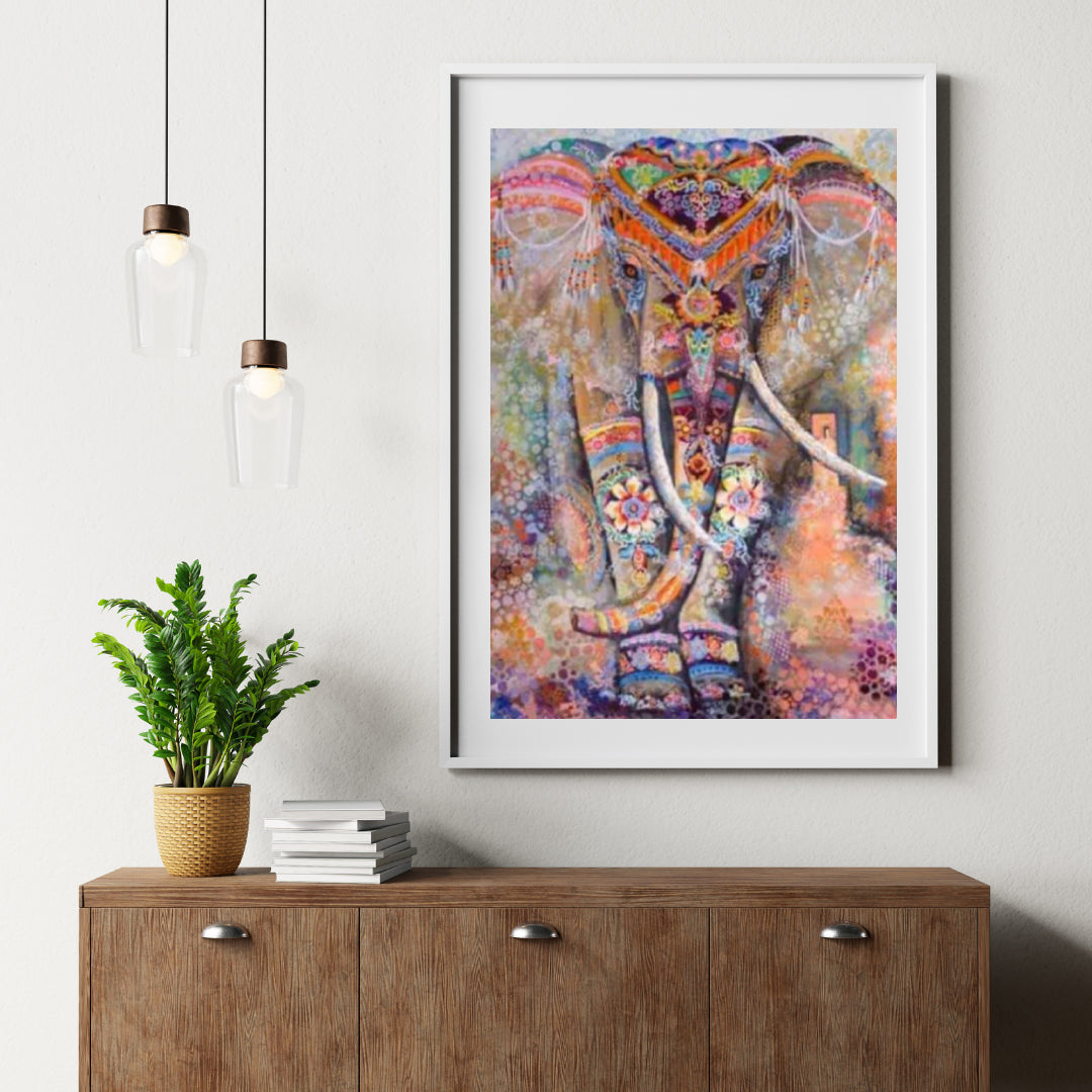 Diamantmaleri Farverig Elefant - SEOS Shop ®