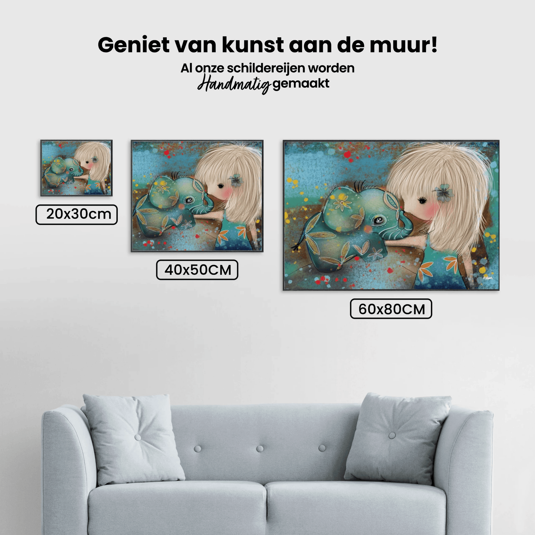 Diamantmaleri Elefant med pige - SEOS Shop®