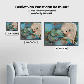 Diamantmaleri Elefant med pige - SEOS Shop®