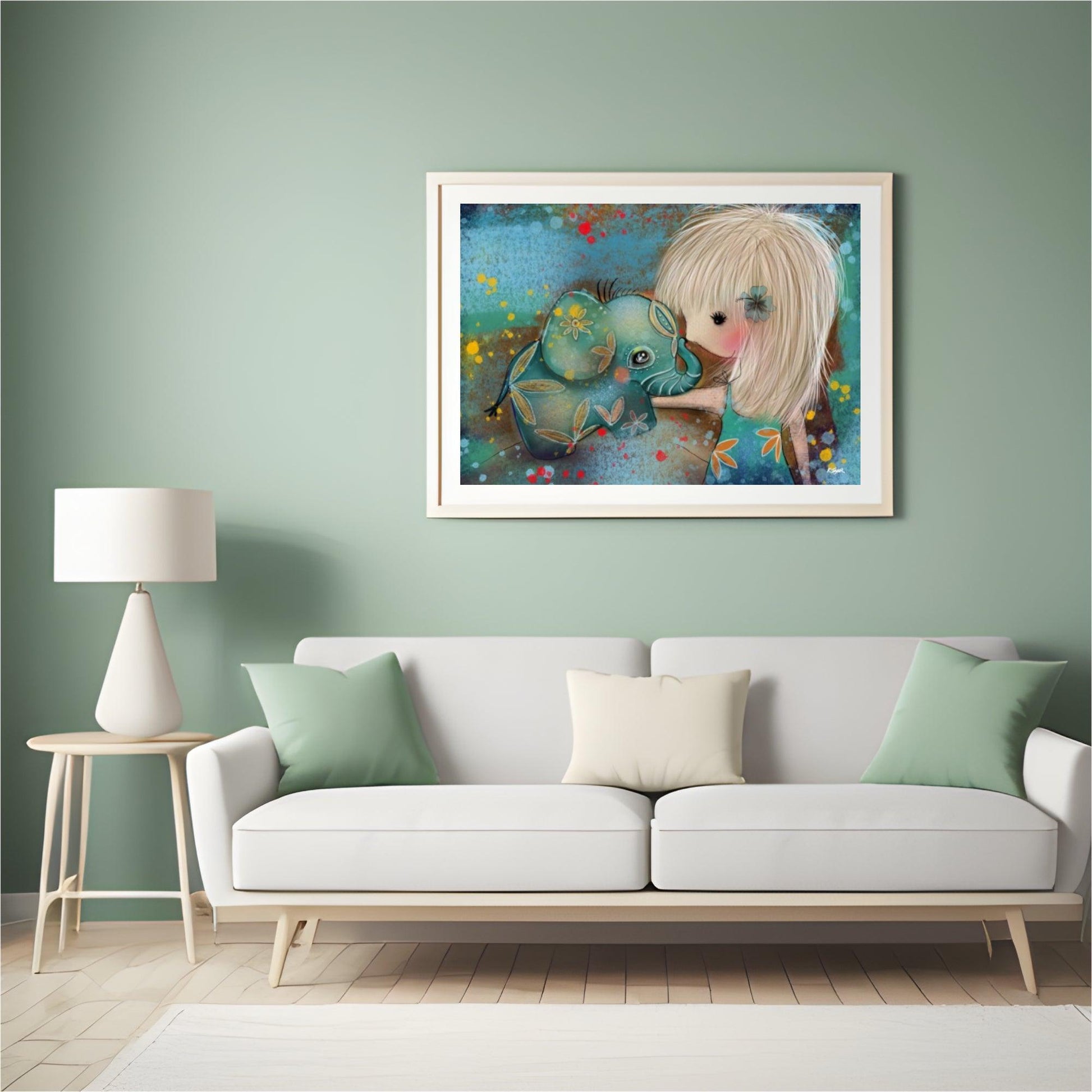 Diamantmaleri Elefant med pige - SEOS Shop®