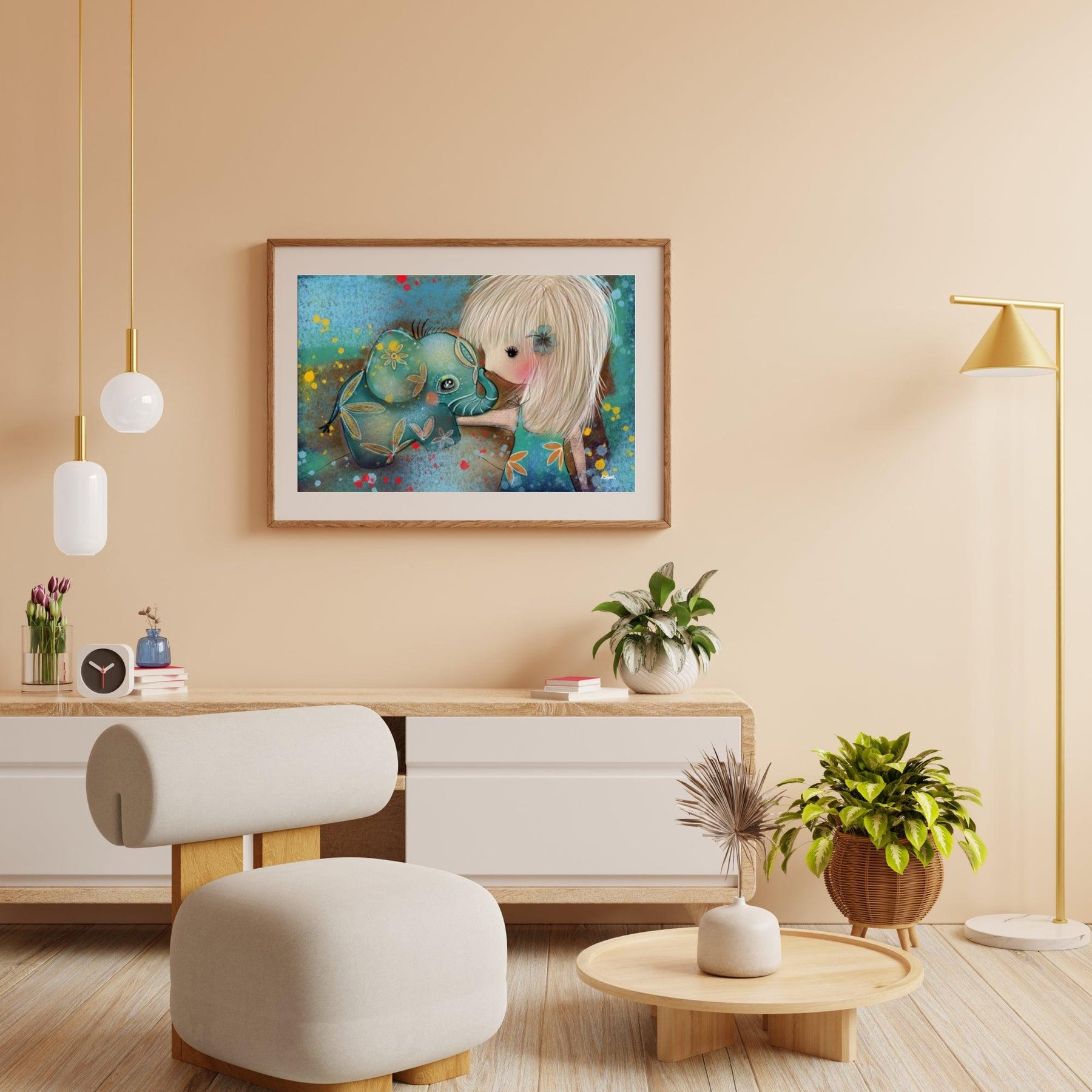 Diamantmaleri Elefant med pige - SEOS Shop®