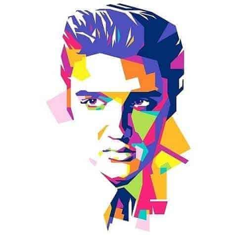 Diamantmaleri Elvis Presley abstrakt - SEOS Shop ®