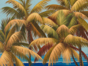 Diamantmaleri - Gyldne palmer