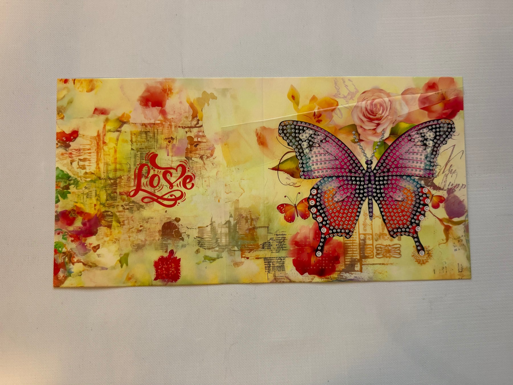 Diamantmaling lykønskningskort - sæt med 12 - inklusive kuverter