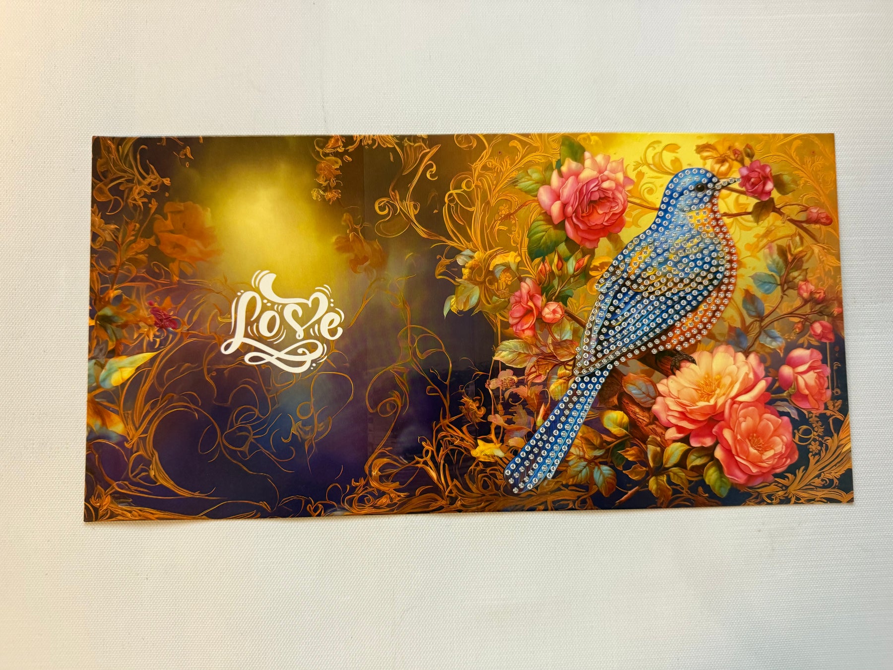 Diamantmaling lykønskningskort - sæt med 12 - inklusive kuverter