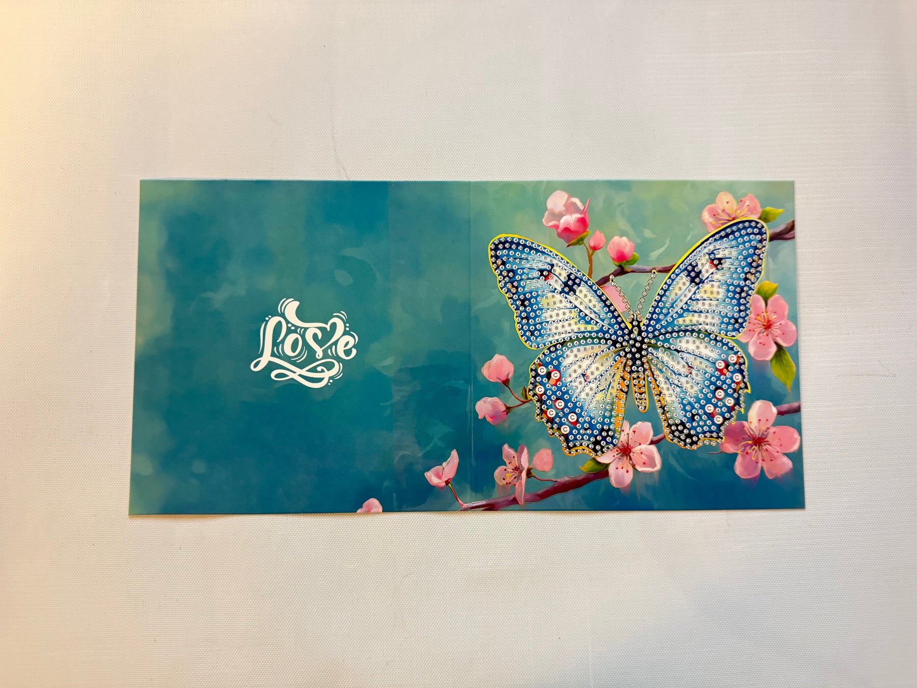 Diamantmaling lykønskningskort - sæt med 12 - inklusive kuverter