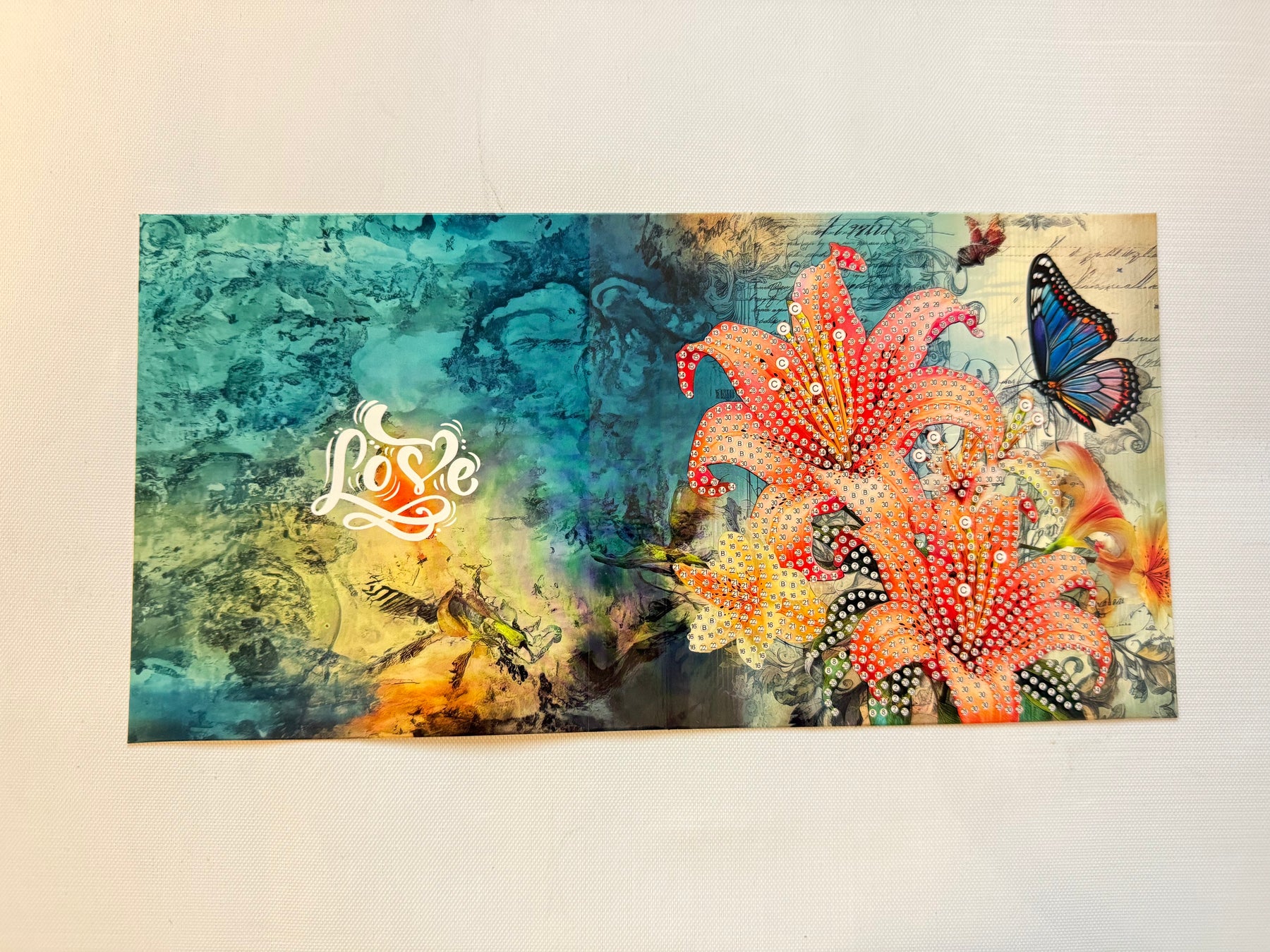 Diamantmaling lykønskningskort - sæt med 12 - inklusive kuverter