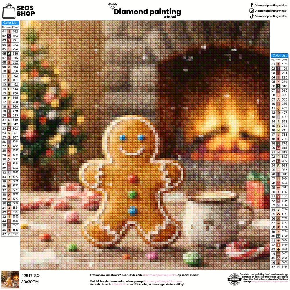 Mini diamantmaleri - Kirsebærflod