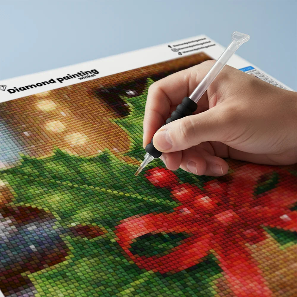 Mini diamantmaleri - Kirsebærflod