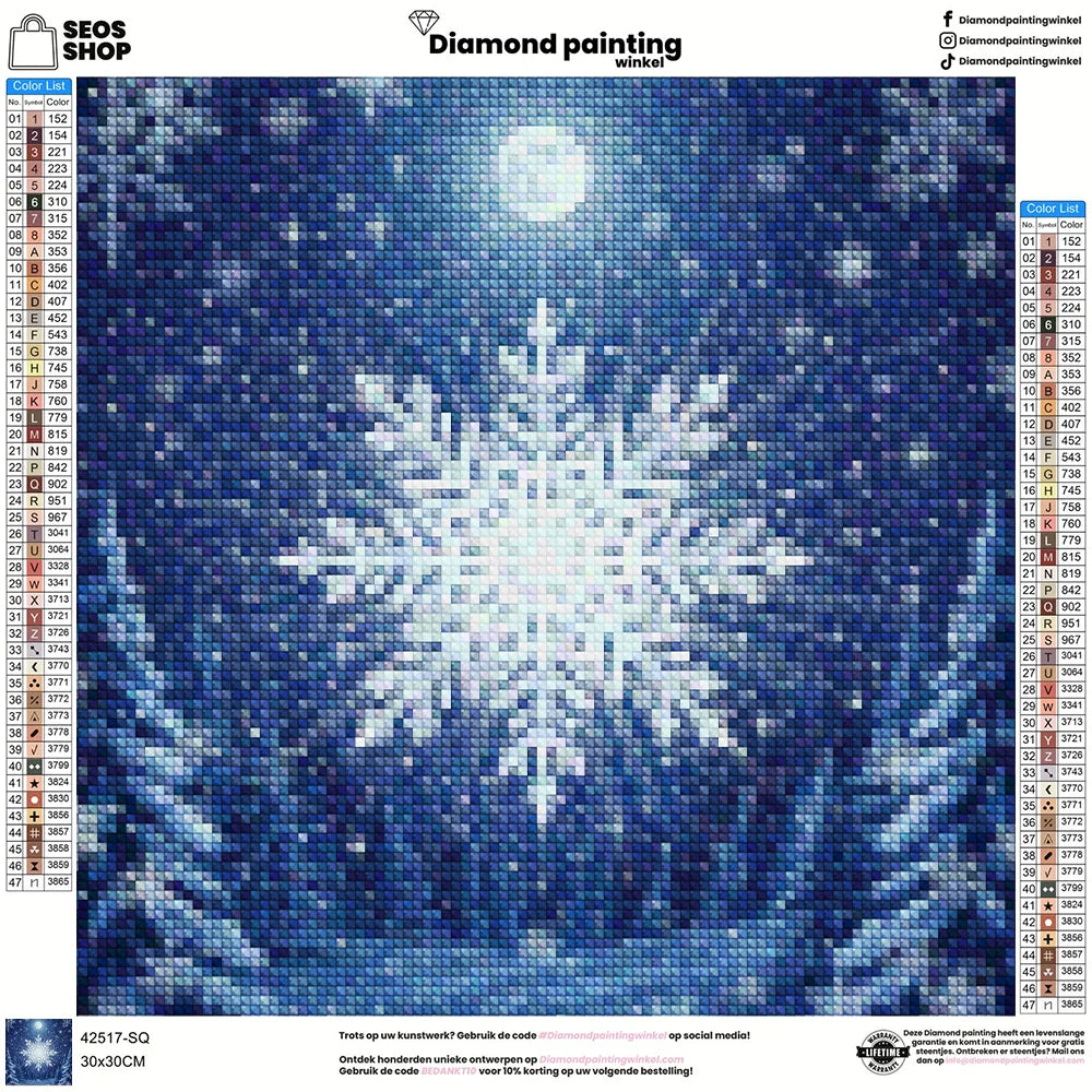 Mini diamantmaleri - Kirsebærflod